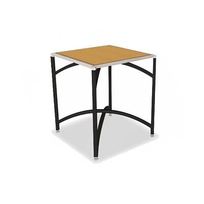 Forbes Industries 7032L-42 30" Square Collapsible Table w/ Corner Mount - Laminate Top & Black Steel Frame - 42"H