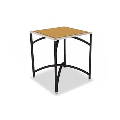 Forbes Industries 7032L-42 30" Square Collapsible Table w/ Corner Mount - Laminate Top & Black Steel Frame - 42"H