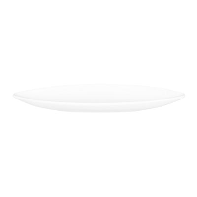 Elite Global Solutions M1441-NW 14" x 4 1/2" Oval Patriarch Platter - Melamine, White
