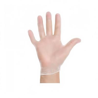 Strong VSM200 AMBITEX Vinyl Exam Glove w/ Beaded Cuff - Powder Free, Clear, Small, Single Use