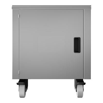 Spaceman CART-550 21 3/5" x 31 1/2" Mobile Equipment Cart for Countertop Models, Cabinet Base, Large Storage Cabinet, Stainless Steel
