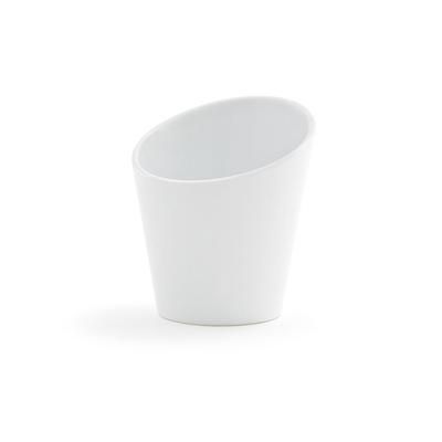Front of the House DMU017WHP23 6 oz Round Harmony Cup - Porcelain, White