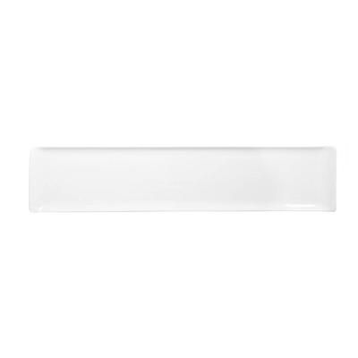 Churchill ZPL MRW41 Rectangular Alchemy Buffet Tray - 18 1/4" x 4 1/8", Melamine, White, CS of 4/EA