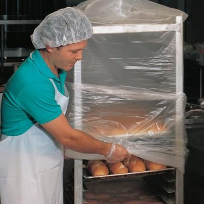 LK Packaging BPRC12F5280 Bun Pan Covers w/ Twist Ties - 80" x 52", Poly