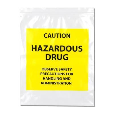 LK Packaging F40912HDB Hazardous Drug Bags w/ Seal Top Closure - 9" x 12", LDPE, Clear w/ Print, Polyethylene, 4 mil, Case of 1000