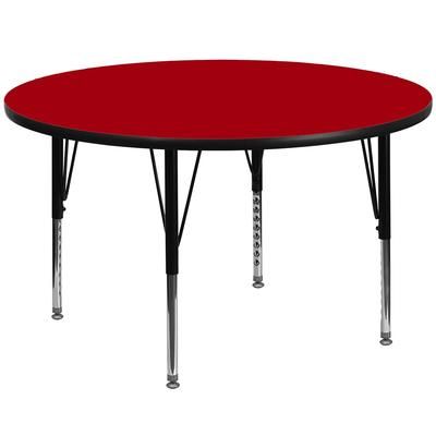 Flash Furniture XU-A48-RND-RED-T-P-GG 48" Round Activity Table - Laminate Top, Red