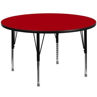 Flash Furniture XU-A48-RND-RED-T-P-GG 48" Round Activity Table - Laminate Top, Red