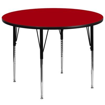 Flash Furniture XU-A60-RND-RED-T-A-GG 60" Round Activity Table - Laminate Top, Red