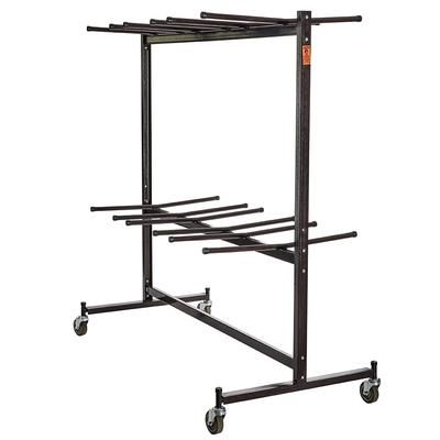 National Public Seating 84 Two Tier Chair Dolly w/ 84 Chair Capacity - Steel, Dark Brown