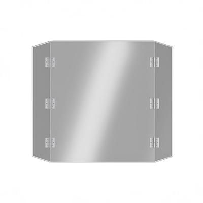 Eastern Tabletop 8532AC 3 Sided Folding Buffet Shield - 30"W x 11"D x 35 1/2"H, Polycarbonate, Clear