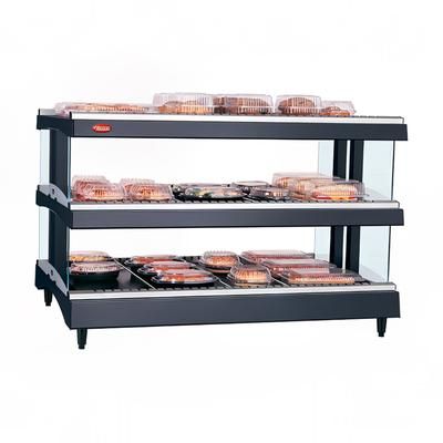 Hatco GR3SDH-39D 240 39 9/50" Self Service Countertop Heated Display Shelf - 3 Shelves, 120/240v/1ph, 21 Rods, Dual Shelves, Silver