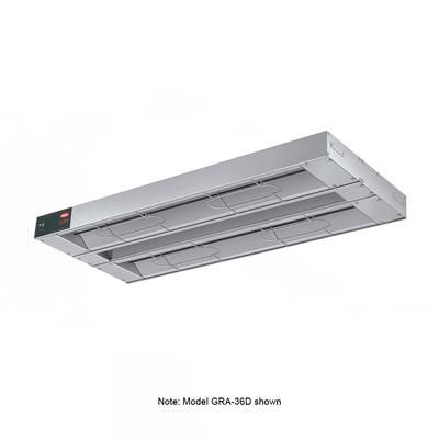 Hatco GRA-108D6 208 108" Standard Watts Infrared Strip Warmer - Double Rod, 2 Built In Toggle Control, 208v/1ph, Silver (Cord & Plug Not Included)
