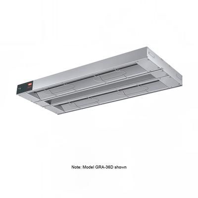 Hatco GRA-18D6 120 18" Standard Watts Infrared Strip Warmer - Double Rod, 1 Built In Toggle Control, 120v, Silver (Cord & Plug Not Included)
