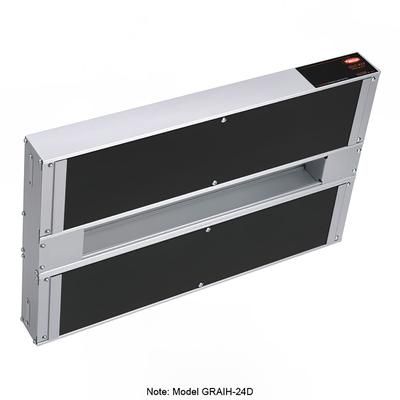 Hatco GRAIH-24D3 208 24" High Watts Infrablack Strip Warmer - Double Rod, Remote Control Required, 208v/1ph, Silver (Cord & Plug Not Included)