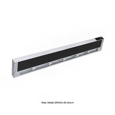 Hatco GRAIHL-72 Glo-Ray 72" High Watts Infrablack Strip Warmer - Single Rod, Remote Control Required, 120/240v/1ph, Silver