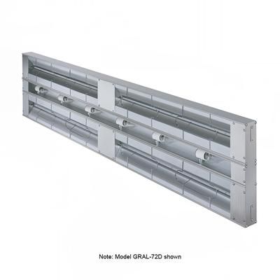 Hatco GRAL-30D6 208 30" Standard Watts Infrared Strip Warmer - Double Rod, 1 Built In Toggle Control, 120/208v/1ph, Silver