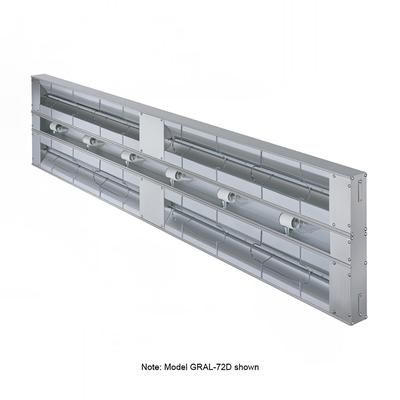 Hatco GRAL-36D3 120 36" Standard Watts Infrared Strip Warmer - Double Rod, 1 Built In Toggle Control, 120v, 1330 W, Silver