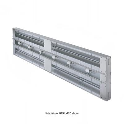 Hatco GRAL-72D6 240 72" Standard Watts Infrared Strip Warmer - Double Rod, 3 Built In Toggle Control, 120/240v/1ph, Silver