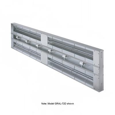 Hatco GRAL-96D6 208 96" Standard Watts Infrared Strip Warmer - Double Rod, 3 Built In Toggle Control, 120/208v/1ph, Silver