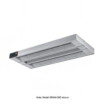 Hatco GRAM-18D3 208 18" Maximum Watts Infrared Strip Warmer - Double Rod, 1 Remote Toggle Control, 208v/1ph, Silver