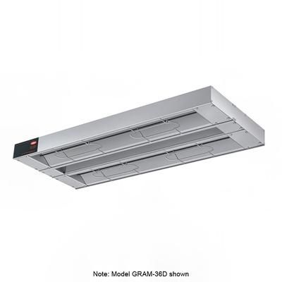 Hatco GRAM-54D6 120 54" Maximum Watts Infrared Strip Warmer - Double Rod, 1 Remote Toggle Control, 120v, Silver