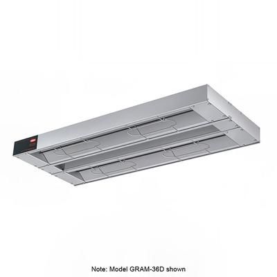 Hatco GRAM-66D3 120 66" Maximum Watts Infrared Strip Warmer - Double Rod, 1 Remote Toggle Control, 120v, Silver