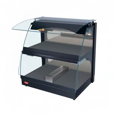 Hatco GRCMW-1DH 26" Self Service Countertop Heated Display Case - 2 Shelves, Black, 120v, Dual Shelves, Humidified Bottom Shelf