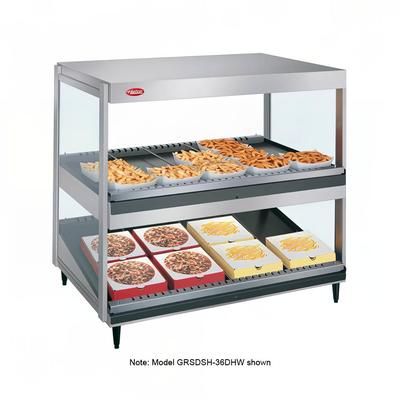 Hatco GRSDS/H-30DHW 30" Self Service Countertop Heated Display Shelf - 2 Shelves, 120v, Double Shelf, High Wattage, Silver