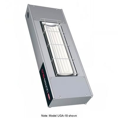Hatco UGA-60 208 60" Standard Watt Ceramic Strip Warmer - Single Tile, Built In Toggle Control, 208v/1ph, Silver