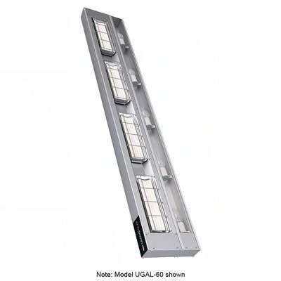 Hatco UGAL-18 Ultra-Glo 18" Standard Watt Ceramic Strip Warmer - Single Tile, Remote Toggle Control, 120/208v/1ph, Silver