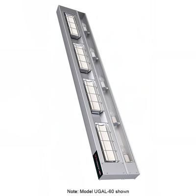 Hatco UGAL-54 Ultra-Glo 54" Standard Watt Ceramic Strip Warmer - Single Tile, Remote Toggle Control, 120/208v/1ph, Silver