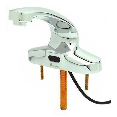 T&S EC-3103 Deck Mount Electronic Faucet - 4" Centers, Cast Spout, 100-240v/1ph, Chrome-Plated Brass