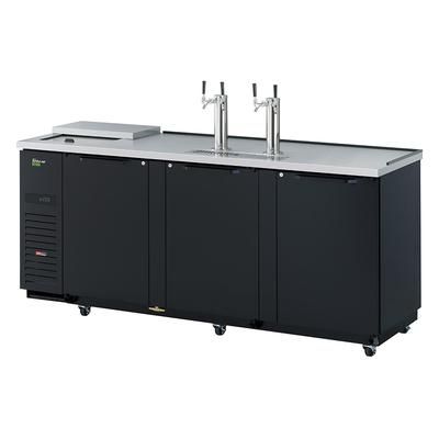 Turbo Air TCB-4SBD-N 90 3/8" Kegerator Commercial Beer Dispenser w/ (4) 1/2 Barrel Capacity - 4 Columns, Black, 115v