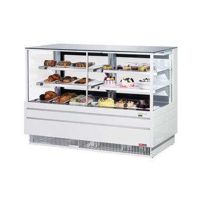 Turbo Air TCGB-72UF-CO-W-N 72-1/2" Full Service Deli Case w/ Straight Glass - 3 Levels, 115v, White, Straight Double Paned Glass, 115 V