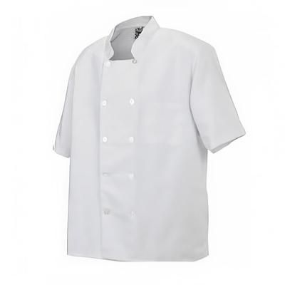 Chef Revival J105-M Twill Chef Coat, Double Breasted, Short Sleeve, White, Medium