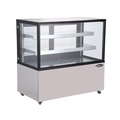 Kool-It KBF-48 47 4/5" Full Service Bakery Case w/ Straight Glass - 3 Levels, 110v, Silver