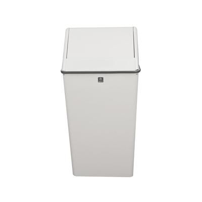 Witt 1311HTWH 13 gal Indoor Decorative Trash Can - Metal, White, 13 Gallon, Stainless Steel