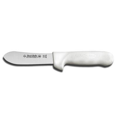Dexter Russell S125 SANI-SAFE 4 1/2" Sliming Knife w/ Polypropylene White Handle, Carbon Steel