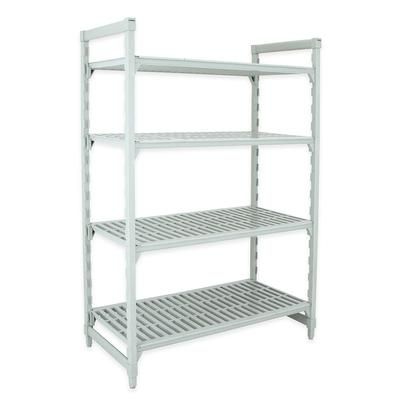 Cambro CPU213064V4480 Camshelving Premium Vented Shelving Unit - 4 Shelves, 30"L x 21"W x 64"H, 4 Vented Shelves, Gray