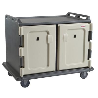 Cambro MDC1520S20191 20 Tray Ambient Meal Delivery Cart, Self Draining, Double Compartment, Gray