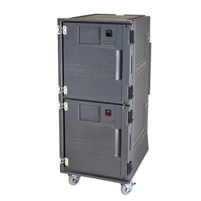 Cambro PCUHHSP615 Pro Cart Ultra Hot Insulated Food Carrier w/ 16 Pan Capacity, Charcoal Gray, 110v, Tall Profile