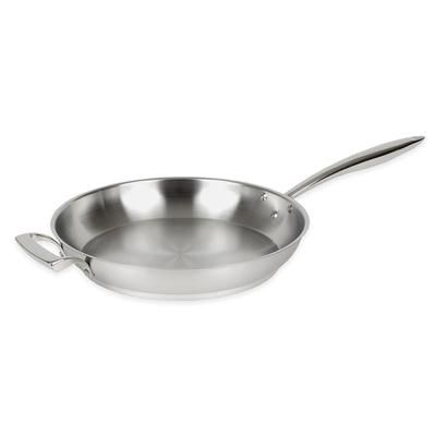 Browne 5724052 Thermalloy 12 1/2" Stainless Steel Frying Pan w/ Solid Metal Handle