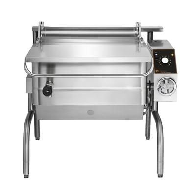 Groen BPM-40EC 40 gal. Tilt Skillet - Open Leg Base, Polished Pan, Measurement Marks, 208v/3ph, Stainless Steel