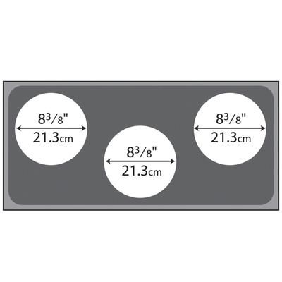 Vollrath 19188 Adaptor Plate, (3) 8 3/8" Holes, Stainless Steel