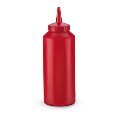 Vollrath 2812-02 12 oz Squeeze Dispenser - Red Cap, Red