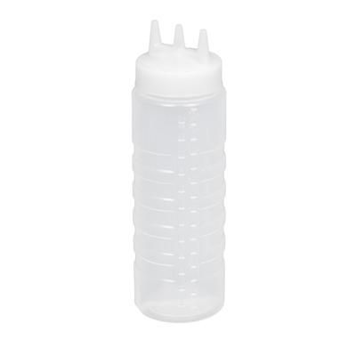 Vollrath 3324-13 24 oz Squeeze Dispenser - Wide Mouth, Clear Cap, Clear