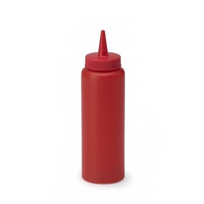 Vollrath 52064 12 oz Squeeze Bottle - Slim, Red Plastic