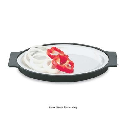 Vollrath 81180 Replacement Oval Steak Platter - 7 3/4x11 3/4" Stainless, Silver, 1 Dozen