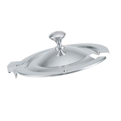 Vollrath 8231610 Miramar Hinged Cover for 7 qt Decorative Soup Inset - Chrome Knob, Stainless Steel