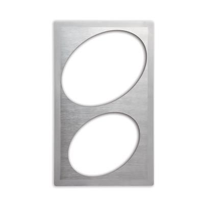 Vollrath 8243116 Miramar Template - 10" & 12" Oval Au Gratin, 21 1/8" x 12 3/4", Stainless, Silver